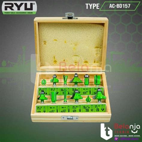 Promo RYU Mata Profil Trimmer Kayu 12 Pcs ¼ Router Bit Set 12Pcs 1 4