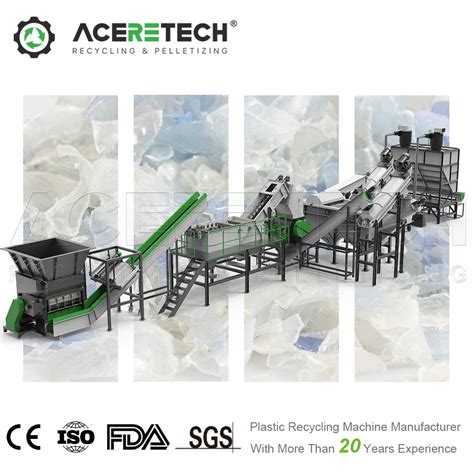 T H Waste Pet Flakes Hot Washing Plant Recycling Machine Pet Bottles