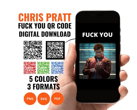 Chris Pratt Middle Finger Fuck You Message QR Code Funny Prank Video