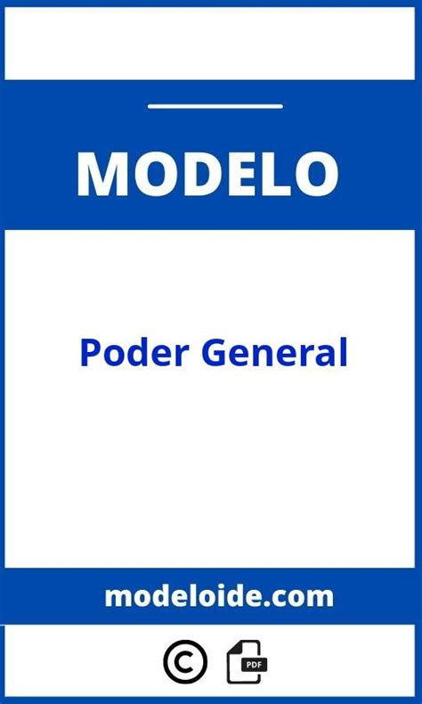 Modelo De Poder General Word Pdf Formato