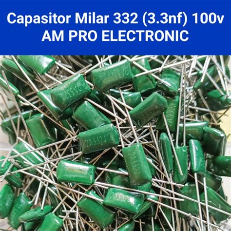 Jual Kapasitor Milar 332 100v 3 3nf Capacitor Mylar 3n3 0 0033uf