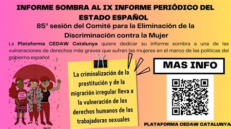 La Plataforma CEDAW Catalunya a través del Informe Sombra denuncia