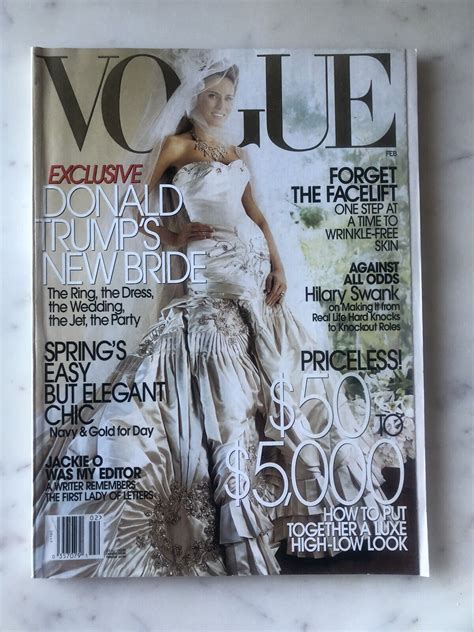 Vogue Magazine February 2005 Donald And Melania Trump Wedding Ebay