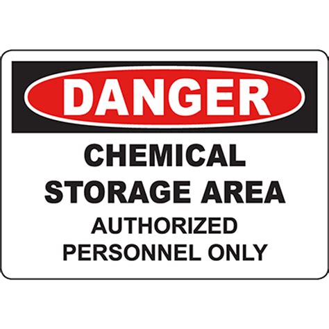 DANGER Chemical Storage Authorized Personnel Sign | Graphic Products