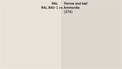 Ral Ral 840 1 Vs Farrow And Ball Ammonite 274 Side By Side Comparison