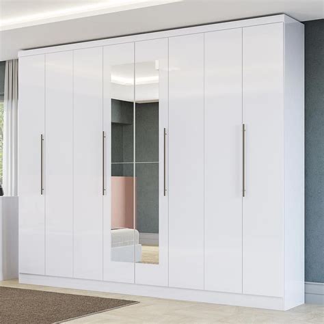 Guarda Roupa Casal 8 Portas 4 Gavetas H559 Br Branco Kappesberg Colombo