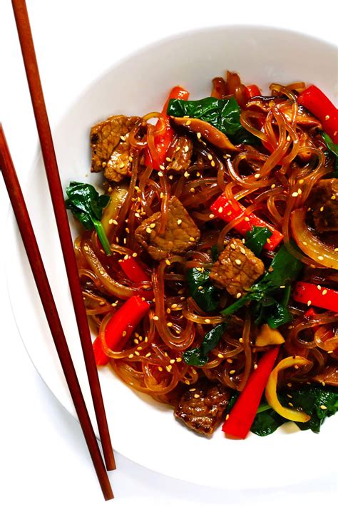 Japchae Korean Noodle Stir Fry Gimme Some Oven