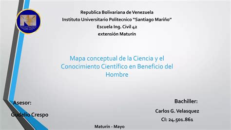 Mapa conceptual la ciencia y el conocimiento científico en beneficio