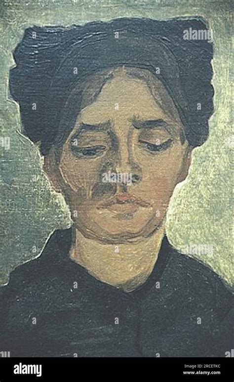 Head Of A Peasant Woman With Dark Cap 1885 Nunen Nuenen Netherlands