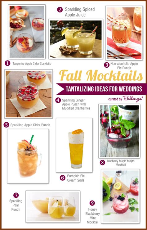 Fall Mocktail Ideas For Wedding Signature Drinks