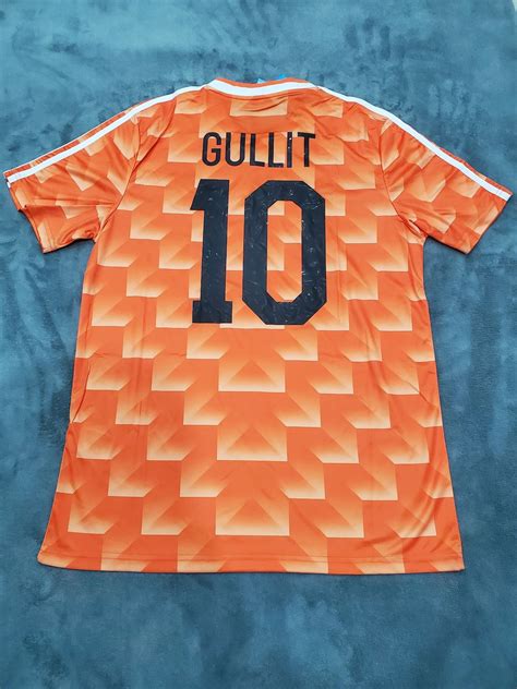 Vintage 10 Ruud Gullit Jersey 1988 Wereldbeker Nederland Etsy Nederland