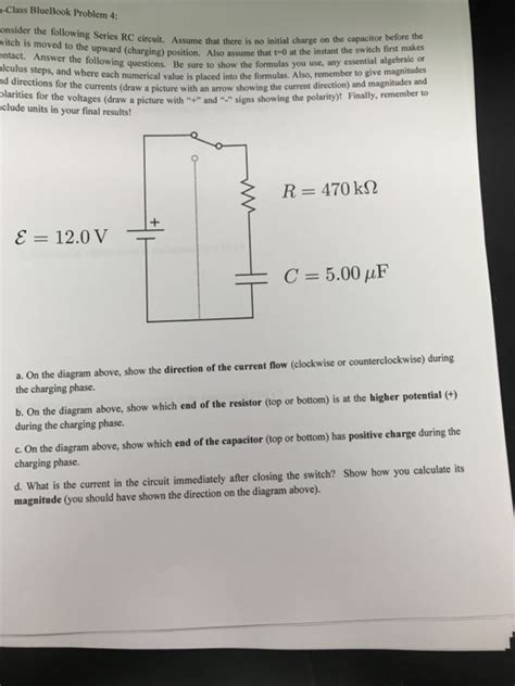 Solved Consider The Following Series Rc Circuit Assume That