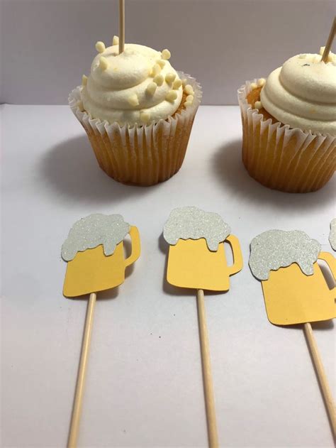 Beer Mug Cupcake Toppers Bachelor Party Decorations Bachelorette