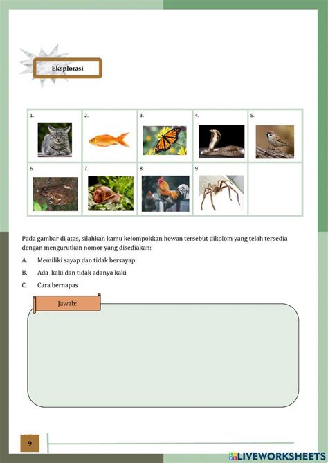 Lkpd Interaktif Pertemuan 1 Part 1 Biologi Klasifikasi Makhluk Hidup Interactive Worksheet