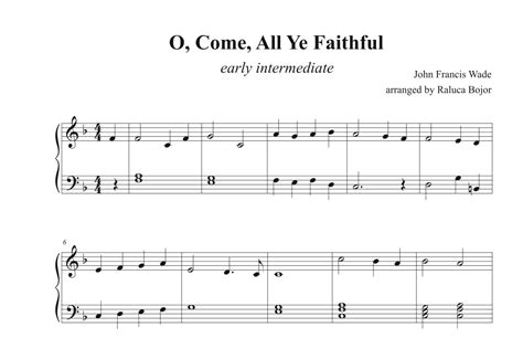 O Come All Ye Faithful Adeste Fideles Early Intermediate Arr Raluca Bojor By Raluca Bojor