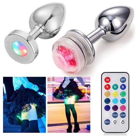 Venusfun Luminous Metal Light Up Butt Plug With Led Light