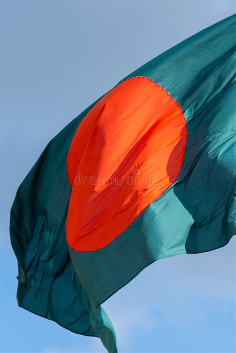 Bangladeshi Pennant Fluttering In Breeze On A Summer Day Stock Image