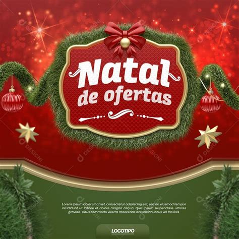 Social Media Feed Natal De Ofertas Loja Promoção Psd Editável [download