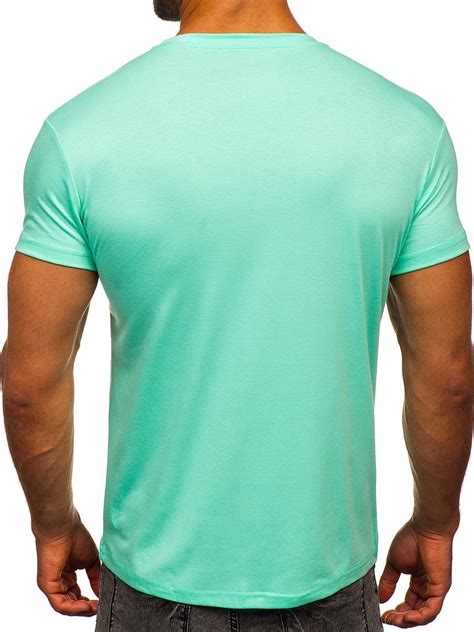 Camiseta Sin Estampado Para Hombre Color Verde Menta Bolf Verde Menta