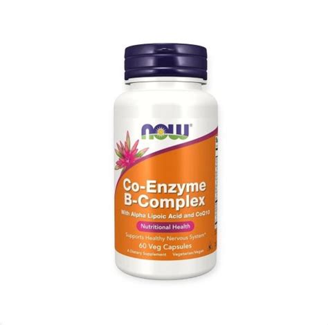 Now Co Enzyme B Complex 60 Capsules مكمل غذائي لدعم صحة الجهاز العصبي