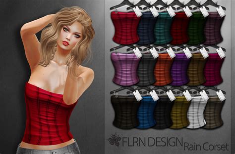 Second Life Marketplace Rain Corset Fatpack