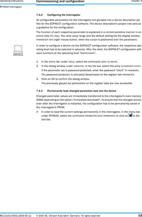 Sick RFH620 RFID User Manual