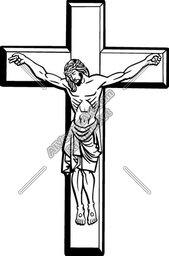 black and white clipart of jesus on the cross 20 free Cliparts ...