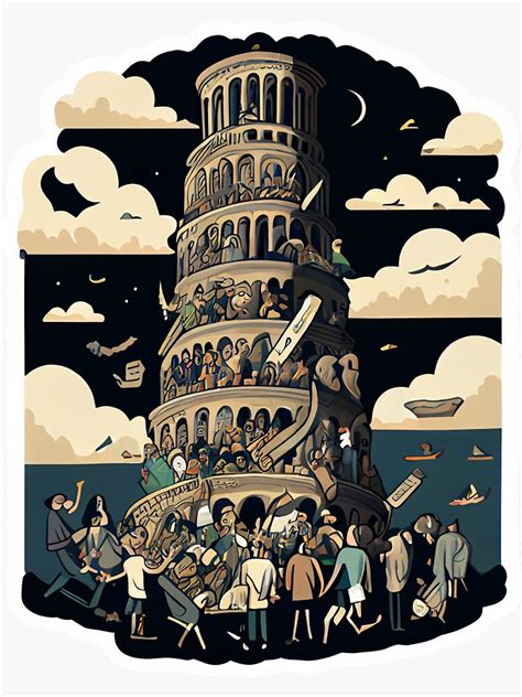 Tower Of Babel Sticker For Sale By Art Christ Redbubble