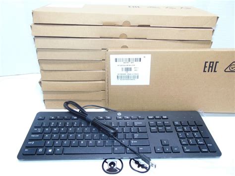 S Black | Lot Of 10 Hp Usb Slim Kb 803181001 Us Keyboard