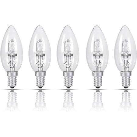 Status 28w 37w Watt E14 SES Small Screw In Clear Halogen Saver Candle