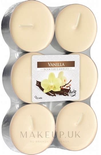 Bispol Vanilla Maxi Scented Candles Vanilla Tealight Set Makeup Uk