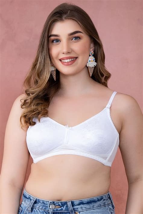 Buy Non Padded Non Wired Full Figure Bra In White Online India Best Prices Cod Clovia