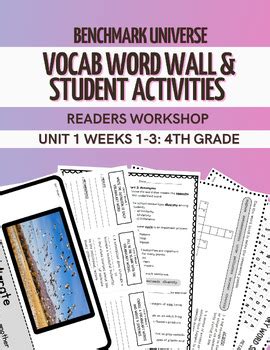 Benchmark Universe Reader S Workshop Unit Vocab Wall Activities