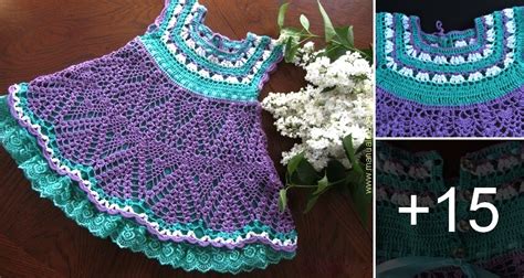 Hermoso Vestido En Crochet Con Patrones Para Ni As Manualidades Y