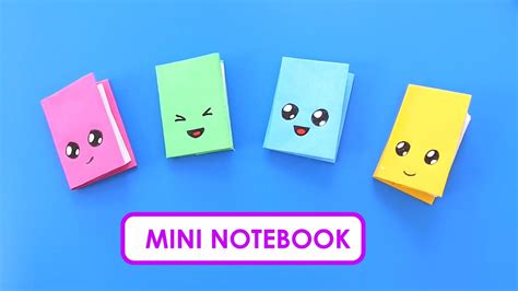 Cute Mini Notebooks Diy Mini Notebooks One Sheet Of Paper Youtube