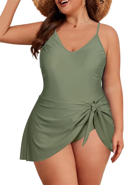 Rivelino One Piece Swimsuits For Women Tummy Control Tie Knot Swimdress