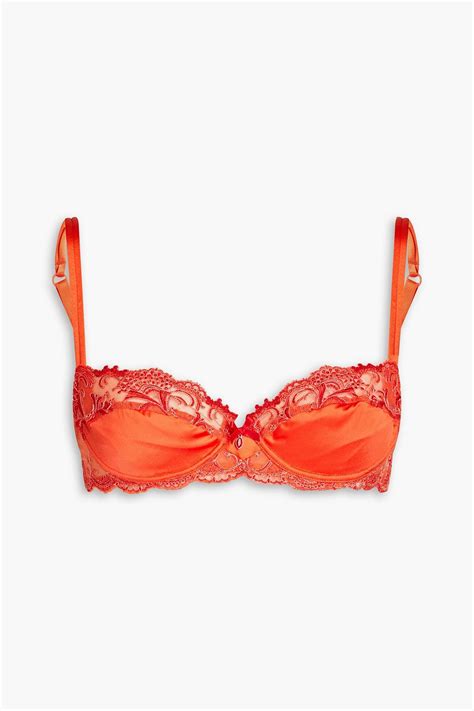 Lise Charmel Splendeur Soie Embroidered Tulle And Satin Underwired