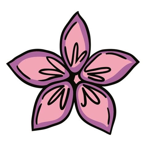 Diseño Png Y Svg De Ilustración De Flor De Origami Para Camisetas