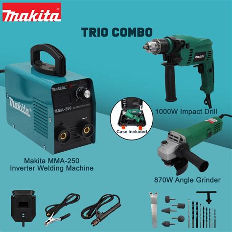 TRIO SET Makita MMA 250 Welding Machine 2in1 HP1600 Drill