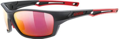 Uvex Okulary Sportstyle P Black Mat Red Polavision Mirror Cat