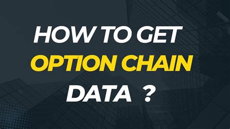 How To Get Option Chain Data In Excel Youtube