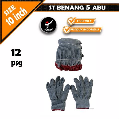 Sarung Tangan Benang 5 Abu Abu Sarung Tangan Benang Isi 12 Lusin Harga