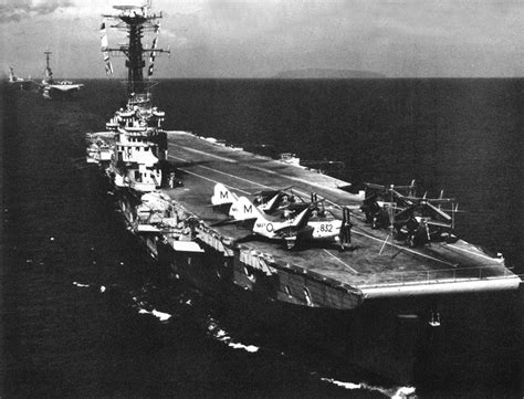 Aircraft Carrier Hmas Melbourne R21 Leads Uss Bennington Cvs 20 And