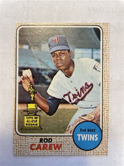 1968 Topps 80 Rod Carew 2nd Year Card Of The Twins HOF Player EBay