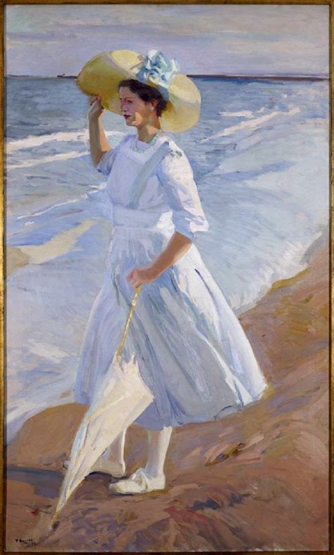 Joaquin Sorolla Soroya Elena Sur La Plage 1909 120200 Cm