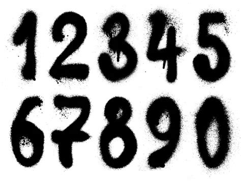 Hand Drawn Graffiti Grunge Numbers — Stock Photo © Odes 5085582