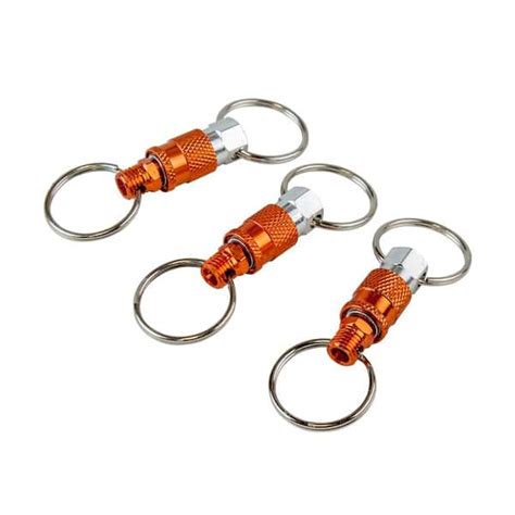 Freeman Pull Apart Coupler Keychain With 2 Split Rings 3 Pack Keyqc3