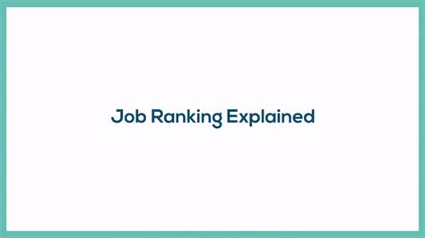 Paired Job Ranking Method Explained