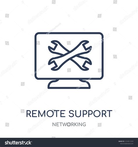 Remote Support Icon Remote Support Linear Stock Vector Royalty Free