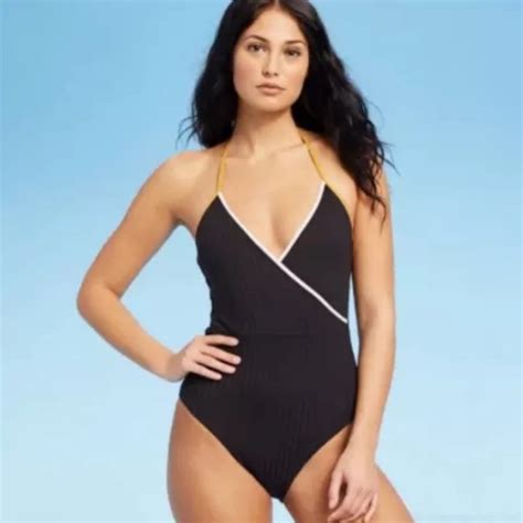 Sunn Lab Swim Swim Sunn Lab Swim Black Ribbed Contrasting Trim